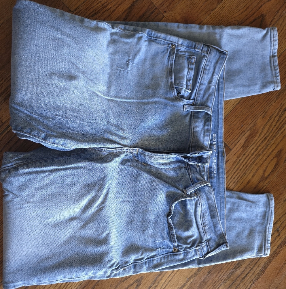 Old Navy Rockstar Mid-Rise Blue Jeans